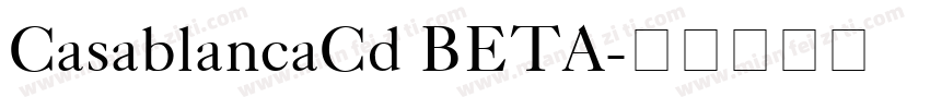 CasablancaCd BETA字体转换